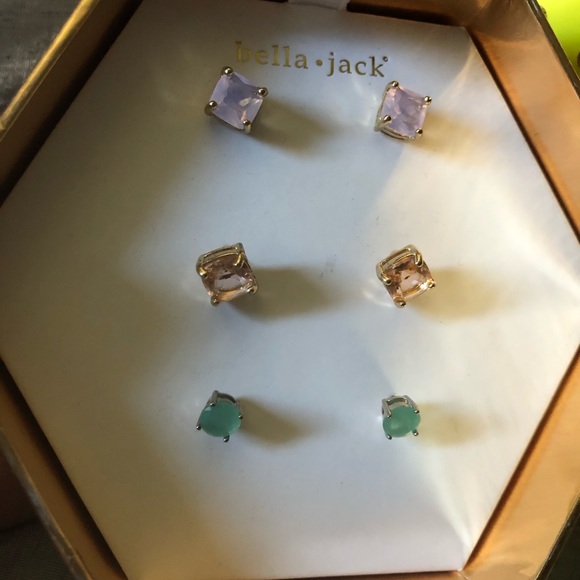 Bella Jack 3 set of statement stud earrings - Picture 2 of 5